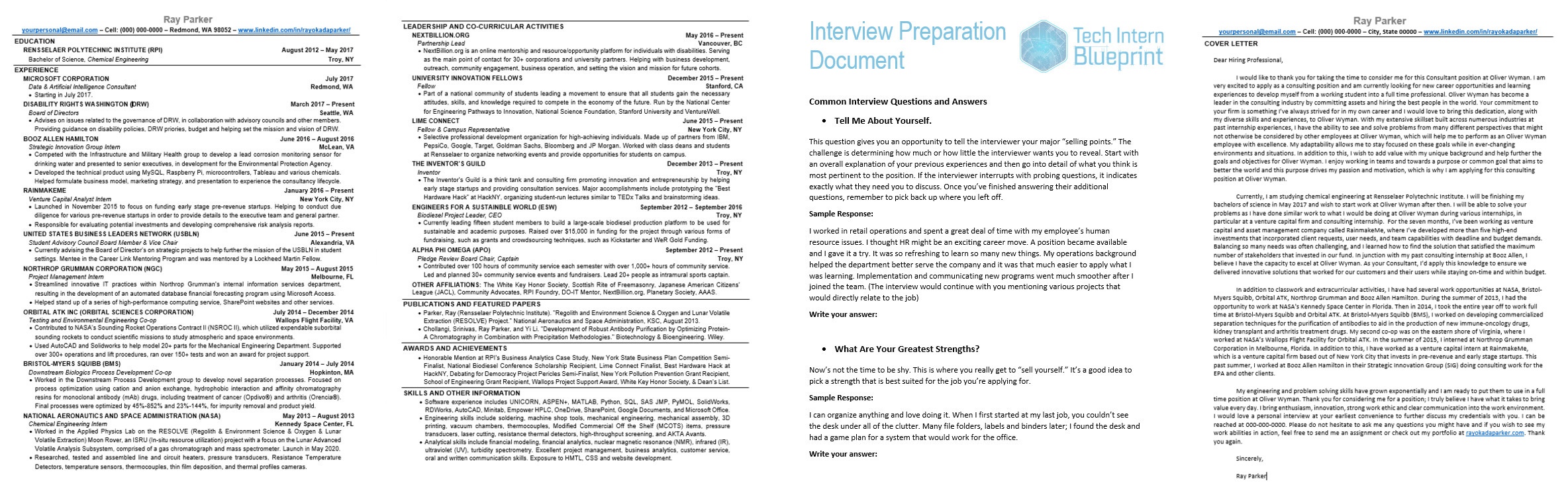 Preview of Tech Intern Blueprint resources